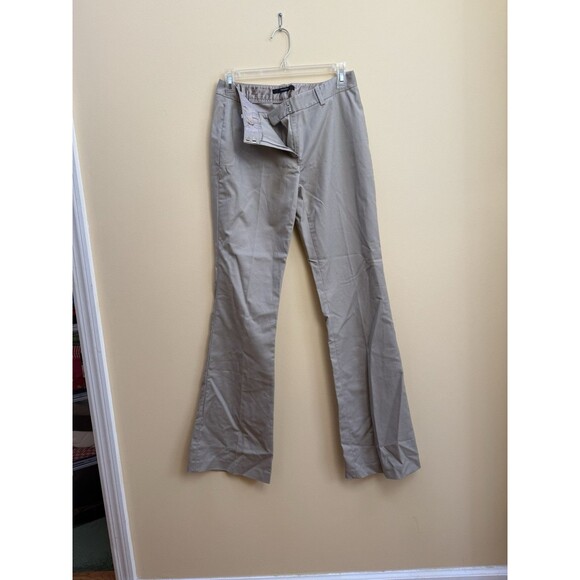Tahari Women's Flare Wide Leg Beige Gray Khaki Pants Career Trousers Size 4 - Picture 3 of 6